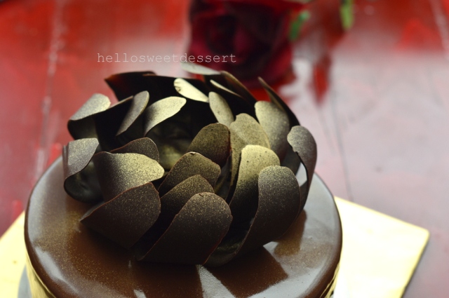 Coffee mousse chocolate cake3