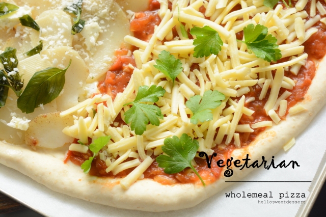 vegetarian wholemeal pizza 3